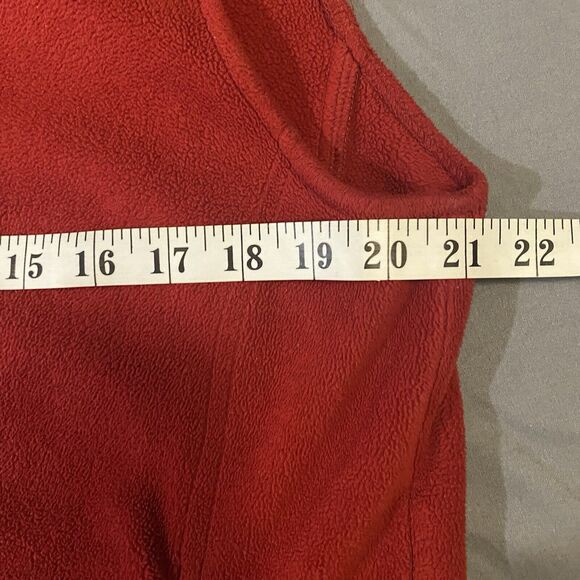 Woolrich Andes Fleece Vest Women's Large Red Mock Neck Pockets Outdoors Holiday - Picture 6 of 11